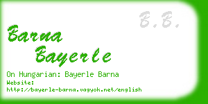 barna bayerle business card